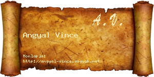 Angyal Vince névjegykártya